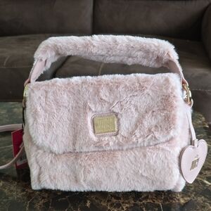 Juicy Couture Blush Faux Fur Crossbody Bag